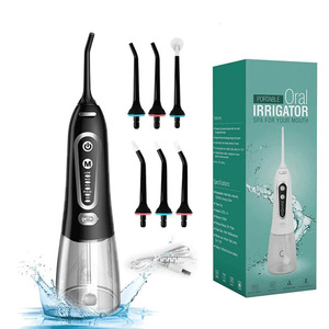 Irrigador bucal portátil, tanque de agua de 300Ml, 5 niveles de presión, carga tipo C, limpiador Dental resistente al agua para el cuidado de los dientes - Product Image 1