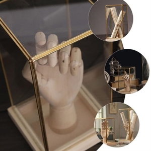 Présentoir en verre Cloche Dome Toy Containers s Dolls Cubes de rangement avec couvercles Support pour plantes - Product Image 3