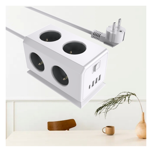 Hot SALE 6 Way POWER STRIP France EXTENSION CORD SOCKET Customizable LOGO Wire Specifications with USB <b>PORT</b> and C-type - Product Image 3
