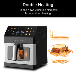 Freidora de Aire Inteligente Multiusos de Acero Inoxidable Estilo Fábrica con Doble Calentamiento, 6L 8L, Sin Aceite, Digital, para Freír en Profundidad - Product Image 2