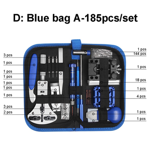 185 pièces/ensemble <span class=keywords><strong>horloger</strong></span> <span class=keywords><strong>montre</strong></span> réparation réparation outils Kit boîtier dissolvant ouvre barre ensemble commodité marque horloge outil - Product Image 5