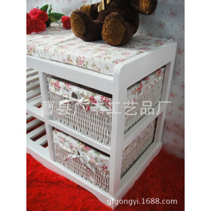 Solid <b>Wood</b> <b>Storage</b> <b>Bench</b> Rectangle White Multifunctional Shoe Changing Stool With Drawer 750x750 For Adults - Product Image 3