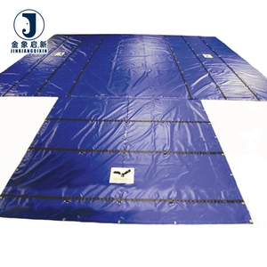 Bâche en <span class=keywords><strong>PVC</strong></span> robuste 24' x 27' imperméable 8 pieds. Bâches à plateau plat enduites et tissées avec 3 rangées d'anneaux en D - Product Image 6
