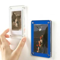 Cadres photo en acrylique transparents et colorés personnalisés en gros, double face, de haute qualité, avec support magnétique