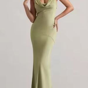 Robe de Soirée Longue Sexy en Satin Haut de Gamme à Bretelles Fines et Dos Nu pour Femme – Vente en Gros à Prix Bas et Haute Qualité - Product Image 6