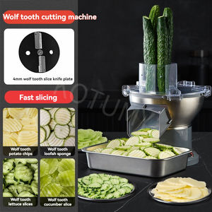 商業用電気多機能ニンジン＆ポテトフルーツスライサー 小さい角切り、スライス、細切り 220/110V 200W - Product Image 3