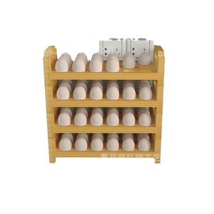 Wooden egg storage rack, fixed egg shelf, egg tray, household <b>kitchen</b> refrigerator storage rack - Product Image 2