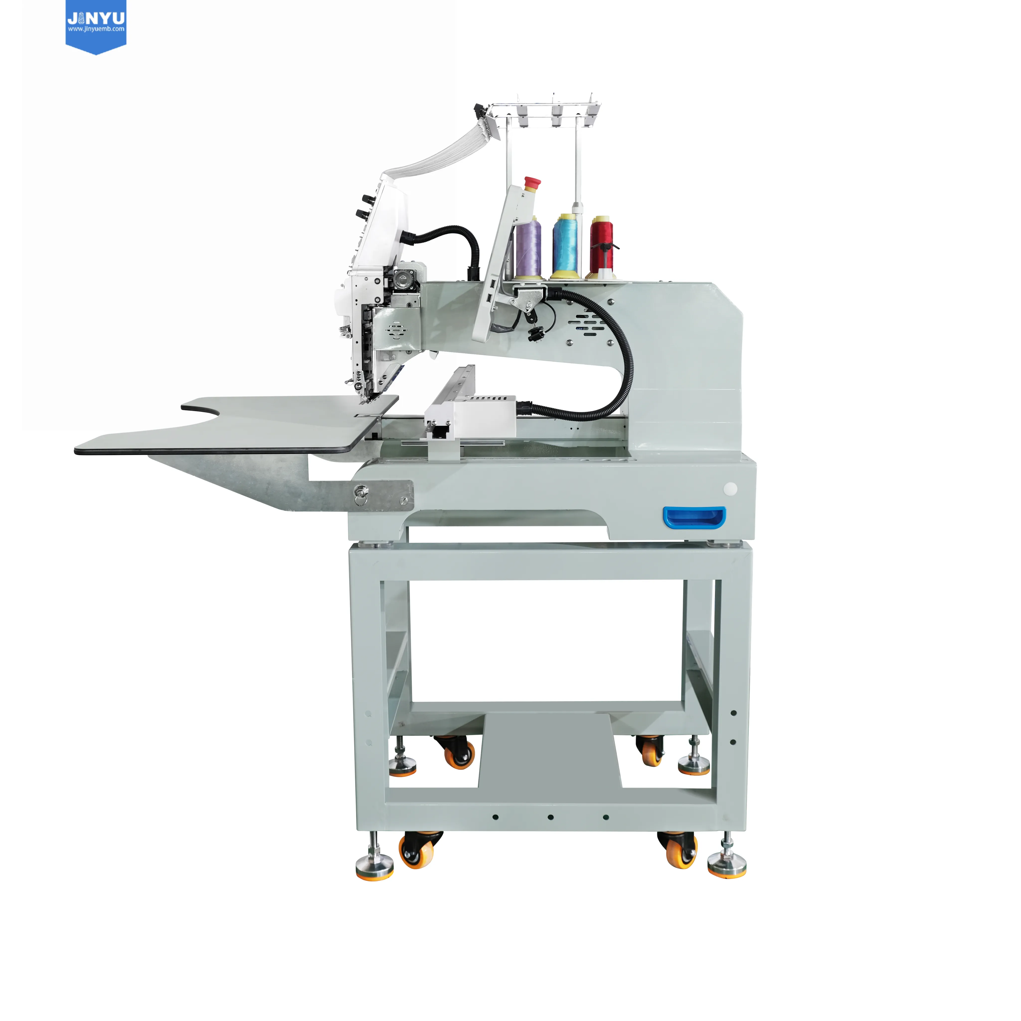 JINYU Автоматическая Высококачественная Быстрая доставка Одна Головка швейная вышивальная машина с профессиональным инженером послепродажного обслуживания