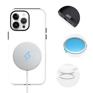 <span class=keywords><strong>Cover</strong></span> per Telefono Magnetica 2 in 1 per Sublimazione 3D, Custodia di Lusso Antiurto con Caricatore Magnetico per <span class=keywords><strong>iPhone</strong></span> 17 16 15 14 13 Pro Max - Product Image 1