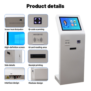 Terminal de point de vente tactile sur pied 21,5'32 pouces pour impression automatique de tickets d'appointement et de numéros de file d'attente, idéal pour les banques et les hôtels - Product Image 2