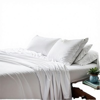 Parure de lit 3 pièces Home Comforter : Housse de couette et drap plat 200TC 100% microfibre polyester uni, 220*240cm, Japon