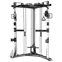 FRS Machine Smith multifonctionnelle avec crossover par câble, entraîneur fonctionnel, double blocs de poids 70kg*2, conception d'angle en acier, pour salle de sport à domicile