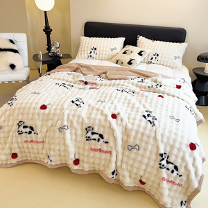 Couverture en polaire Ice Star Milk 800g, motif chien de dessin animé, pour toutes les saisons, pour lit et canapé - Product Image 1