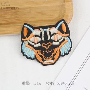 Patchs thermocollants en polyester brodés avec des <span class=keywords><strong>animaux</strong></span> sportifs pour chapeaux et vêtements, couleur personnalisée, vente en gros, bricolage - Product Image 6