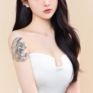 यथार्थवादी फूल आर्म टैटू स्टिकर, हर्बल जूस डिजाइन, वाटरप्रूफ, लंबे समय तक चलने वाले, अर्ध-स्थायी, अर्ध-स्थायी - Product Image 3