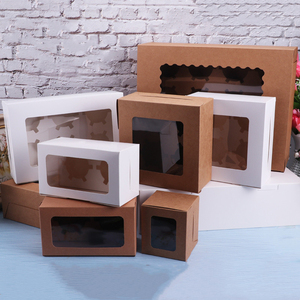 Nhà Máy Bán Buôn Thực Phẩm Cấp 1 2 4 6 12 Lỗ Cupcake Hộp Biểu Tượng Tùy Chỉnh Bánh Cup Bánh Bao Bì Hộp 12 Với Cửa Sổ PVC - Product Image 1