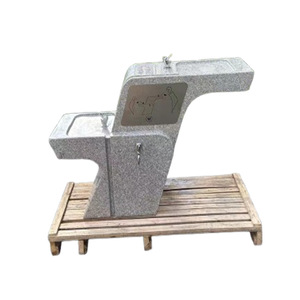 Fuente de Agua Potable de Piedra para Exteriores, Montada en el Suelo, Agua Fría, Acero Inoxidable, Uso Público - Product Image 1