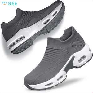Zapatillas <span class=keywords><strong>Deportivas</strong></span> de Malla Tipo Calcetín SeeMore Selection para Mujer, Tenis de Moda Cómodos y Transpirables para Caminar y Correr, Estilo Slip-<span class=keywords><strong>On</strong></span> para Chicas - Product Image 6