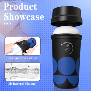 S-hande Stealth Coffee Cup Male Masturbator Vibrating Portable Invisible Adult Sex Toy Men Vagina Soft Skin-Like TPE Stocking - Product Image 5