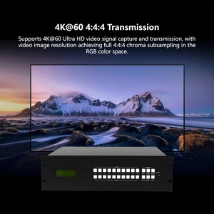 สวิตช์เมทริกซ์แบบโมดูลาร์ไร้รอยต่อระดับมืออาชีพ 4K60Hz 4:4:4 18Gbps ไฮบริดเมทริกซ์ สำหรับห้องควบคุมจอวิดีโอ LED - Product Image 2