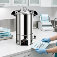 Sterilisator Uap Autoklaf Digital 24L Buka Cepat Vertikal Baja Tahan Karat Laboratorium Medis 126C 0.165MPa