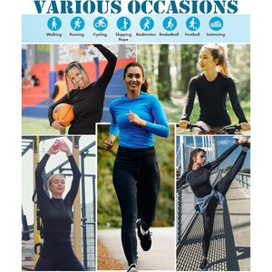 Chemise de compression pour femme NebuKinex, manches longues, séchage rapide, sous-vêtement de sport, haut d'entraînement, t-shirt de yoga et de course à pied - Product Image 6