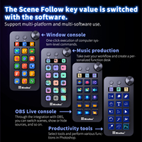 MiraBox Visual Macro Pad N1 - Ideal untuk Pengeditan Video & Streaming - Tombol LCD, Mode Kalkulator/Numpad, Harga Pabrik
