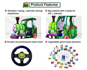 Achetez un train à manivelle pour enfants, jeu de conduite, machine à 3 places <span class=keywords><strong>en</strong></span> fibre de verre, centre de jeux familial intérieur, manèges à pièces pour enfants à vendre - Product Image 6