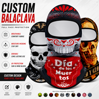 Cagoule personnalisée drôle et cool à motif crâne, protection solaire estivale, masque facial pour Halloween, cosplay, sports, pêche, moto