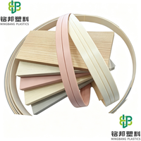 Grand stock de bordures en PVC abordables, grain de bois personnalisé pour la finition des panneaux de meubles d'appartement et de maison