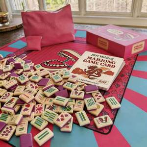 Nuevo Juego de Fichas de Mahjong Americano de Lujo Color Rojo Púrpura, Estilo Reina, de Doble Capa de Acrílico/Melamina, Plegable, para Entretenimiento Acuático - Product Image 4