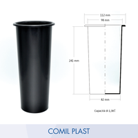 Vase funéraire de style européen de qualité supérieure, fabriqué en Italie, 10x24cm, noir/blanc/marron/ivoire, pour crypte, mausolée, monument commémoratif