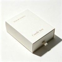 Boîte d'emballage personnalisée pour bâtonnets d'encens avec logo imprimé, boîte en papier style tiroir pour bougies, boîte cadeau en papier
