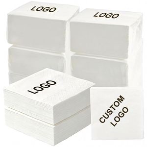 Custom Eco Napkins Bulk Double Layer Embossed Wood Pulp 230mm Disposable for Party - Product Image 1