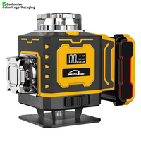 Niveau laser industriel sans fil Autojare SPY52HJ 360° horizontal et vertical 4D 16 lignes 2 lignes vert de qualité DIY sur batterie