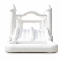 Château gonflable mini blanc en gros pour mariage, fête d'enfants en extérieur, jeu pour 3 personnes