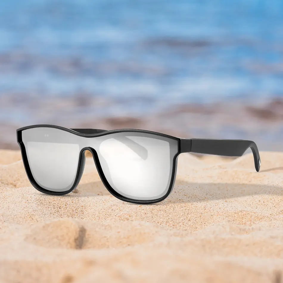 Lenti argento parasole pesca intelligente WhatsApp Wechat polarizzato lunette de soleil avec naushnik occhiali da sole bluetooth smart