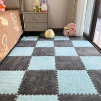 Nouveaux tapis de sol emboîtables 2026, dalles de puzzle en EVA, tapis moelleux lavable pour bébé, tapis de jeu en peluche