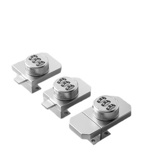 กุญแจล็อคตู้กระจกแบบผสมผสาน วัสดุโลหะผสมสังกะสี รหัส 3 หลัก สำหรับประตูตู้ ป้องกันการโจรกรรม ล็อคตู้เก็บของอย่างปลอดภัย - Product Image 2