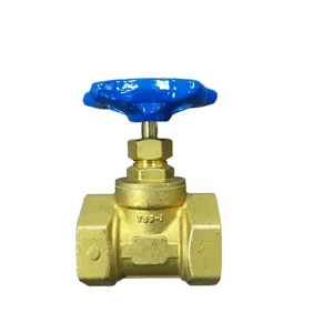 1" Brass Stop Valve Globe Valve With Blue Iron Handwheel