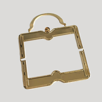 Cadre de sac carré en alliage de zinc de haute qualité 20 cm, fermoir à boucle doré pour sac à main