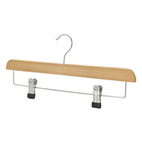 Cintres en bois naturel Grucce pour chaussettes et pantalons, cintres en bois pour vêtements avec pinces