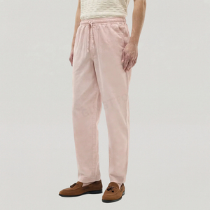 Pantalones de Lino Ligeros Personalizados al por Mayor, Pantalones de Lino Transpirables de Verano con Logotipo Personalizado para Hombre - Product Image 5