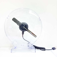 Nuevo Mini Ventilador Holográfico 3D LED Divertido y Moderno de 11 cm, Equipo de Publicidad de Escritorio USB con Sistema de Audio