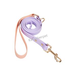 Laisse pour chien chic couleur macaron, élégante, imperméable, résistante aux taches, pour des promenades élégantes, laisse en PVC avec attache rapide - Product Image 4