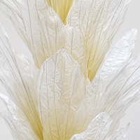 Sculpture géante en papier en forme de feuille blanche, décoration pour événements de mariage, affichage commercial, vitrine de centre commercial