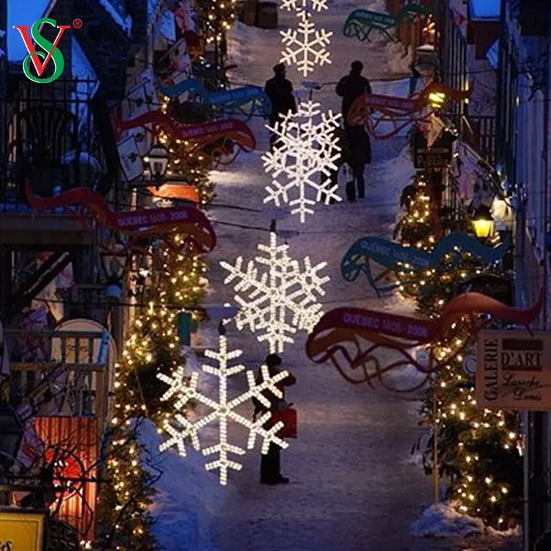Açık LED noel kar tanesi dekoratif ışıklar Park veya parti dekorasyon için