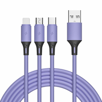 Cable de Carga Rápida 3 en 1, 2.4A, Multifuncional, Universal, en Promoción