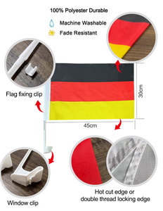 Fabricants produits promotionnels personnalisés 12*18 pouces 100% polyester drapeau de fenêtre de voiture personnalisé durable drapeau de voiture croate - Product Image 5