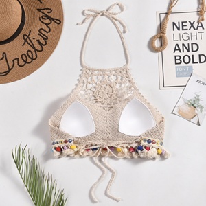 <strong>Festival</strong> Outfit Crochet Bandeau <strong>Top</strong> Bohemian Beach Cover up Handmade Knitted Bralette Summer Vacation Swim <strong>Top</strong> - Product Image 3